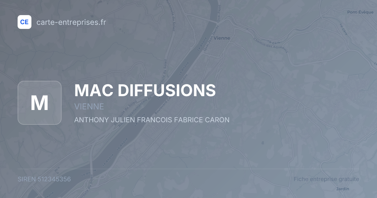 MAC DIFFUSIONS — 512345356 — fiche entreprise