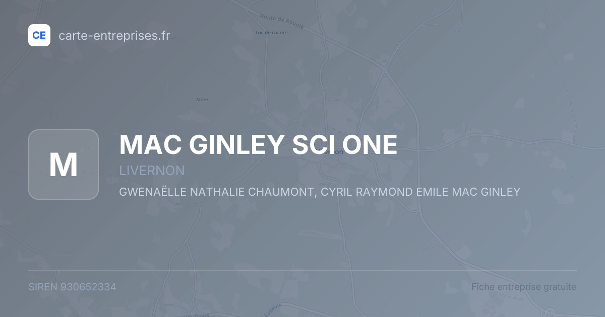 MAC GINLEY SCI ONE — 930652334 — fiche entreprise