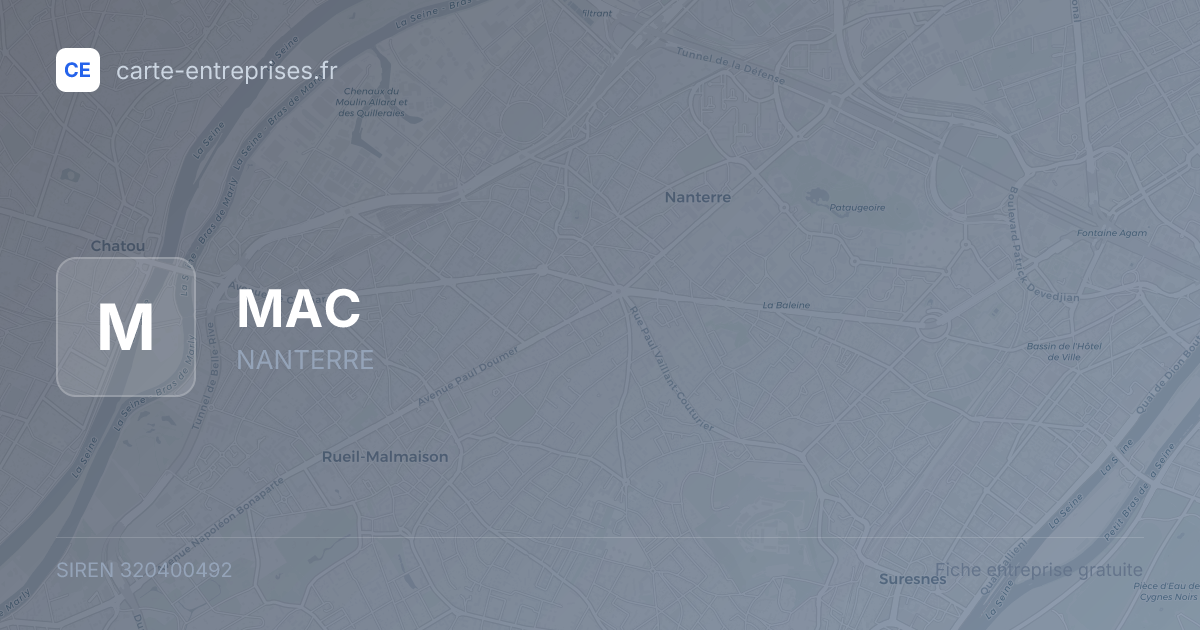 MAC — 320400492 — fiche entreprise