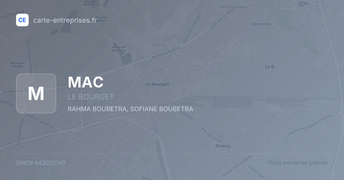 MAC — 443032149 — fiche entreprise