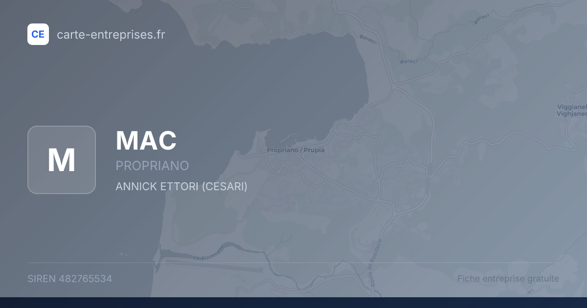 MAC — 482765534 — fiche entreprise