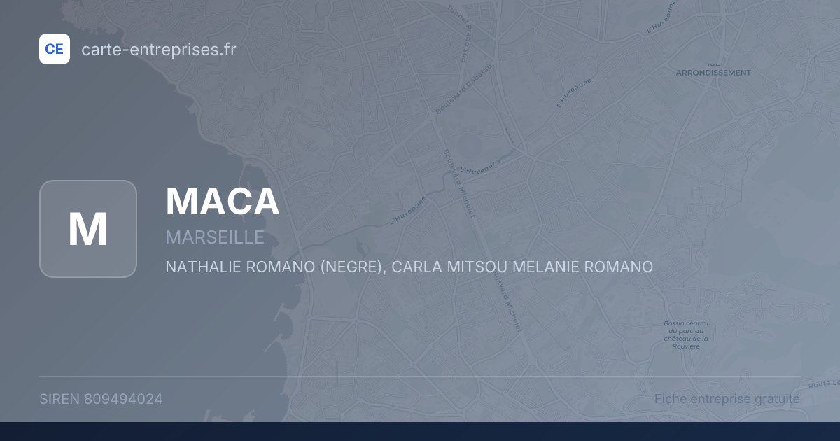 MACA — 809494024 — fiche entreprise