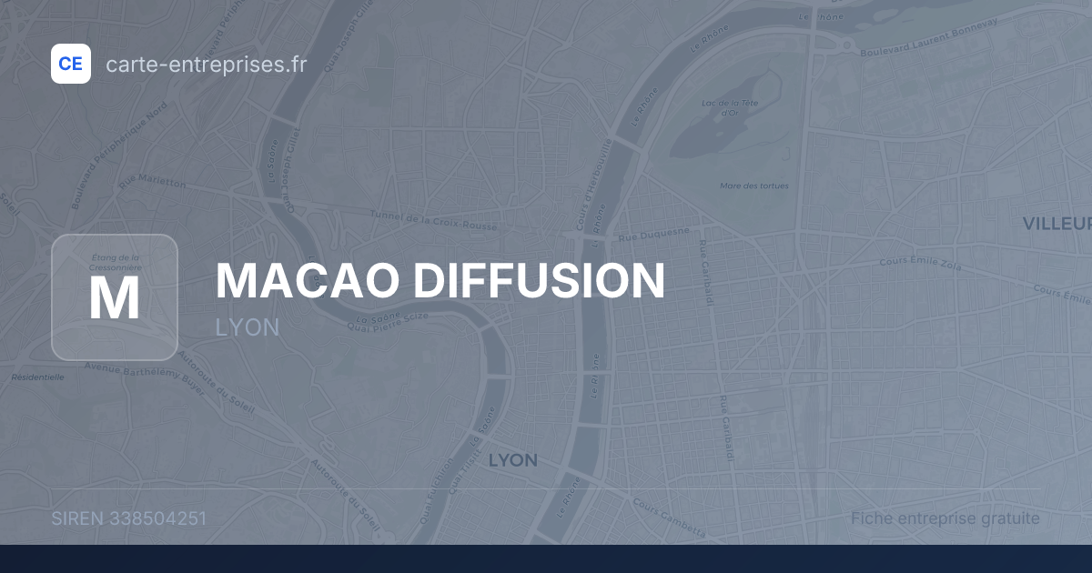 MACAO DIFFUSION — 338504251 — fiche entreprise