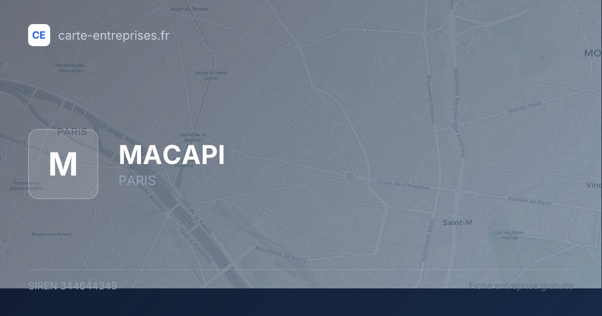 MACAPI — 344644349 — fiche entreprise