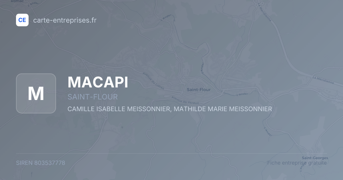 MACAPI — 803537778 — fiche entreprise