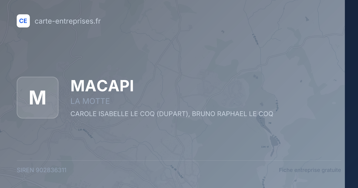 MACAPI — 902836311 — fiche entreprise