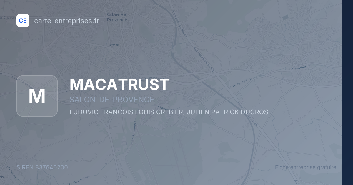 MACATRUST — 837640200 — fiche entreprise