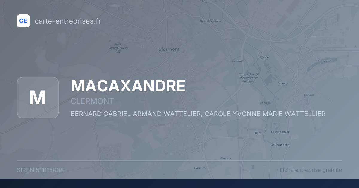 MACAXANDRE — 511115008 — fiche entreprise