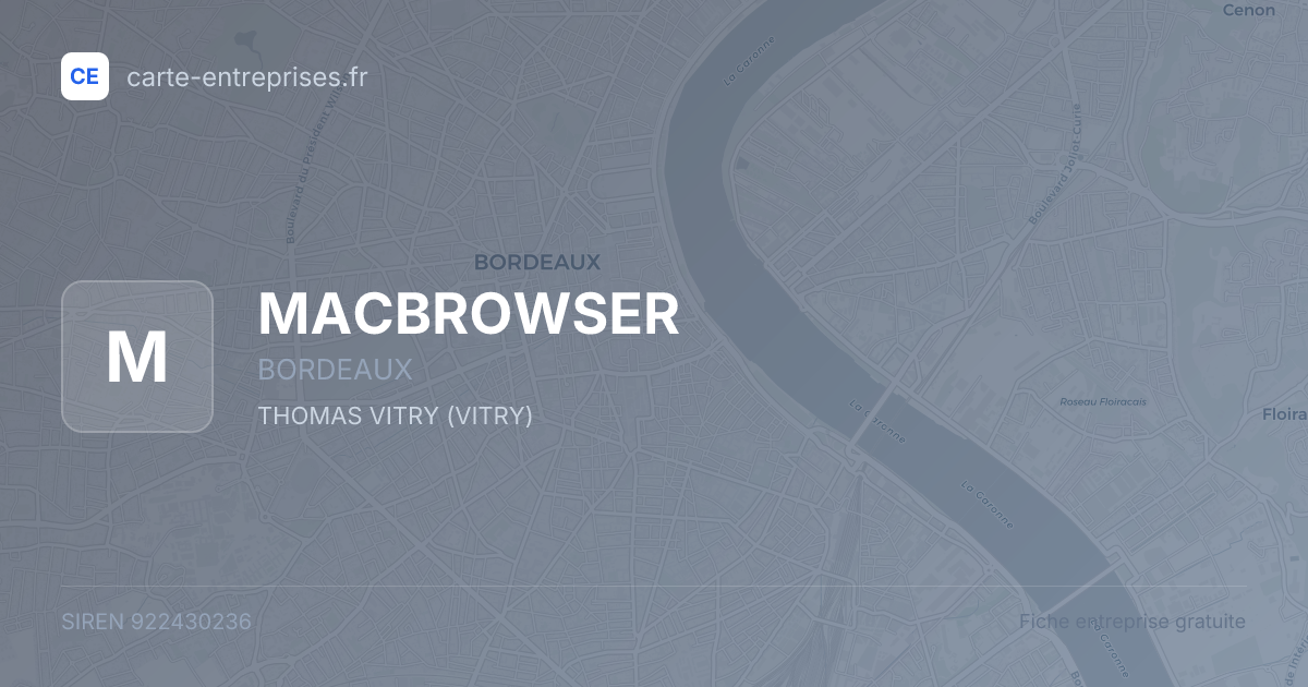 MACBROWSER — 922430236 — fiche entreprise