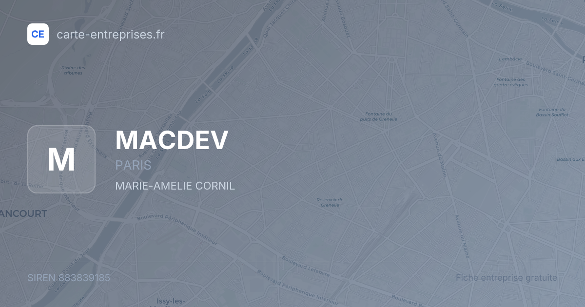 MACDEV — 883839185 — fiche entreprise