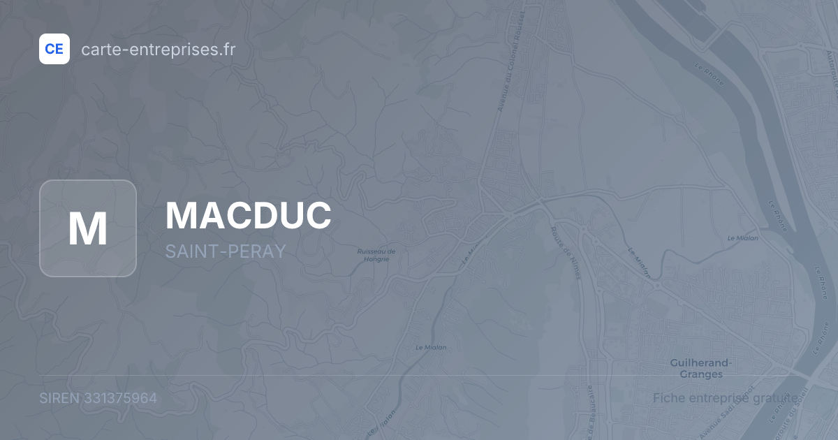 MACDUC — 331375964 — fiche entreprise