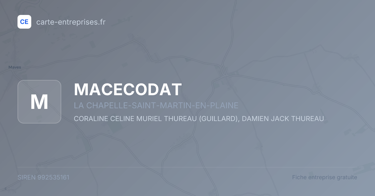 MACECODAT — 992535161 — fiche entreprise