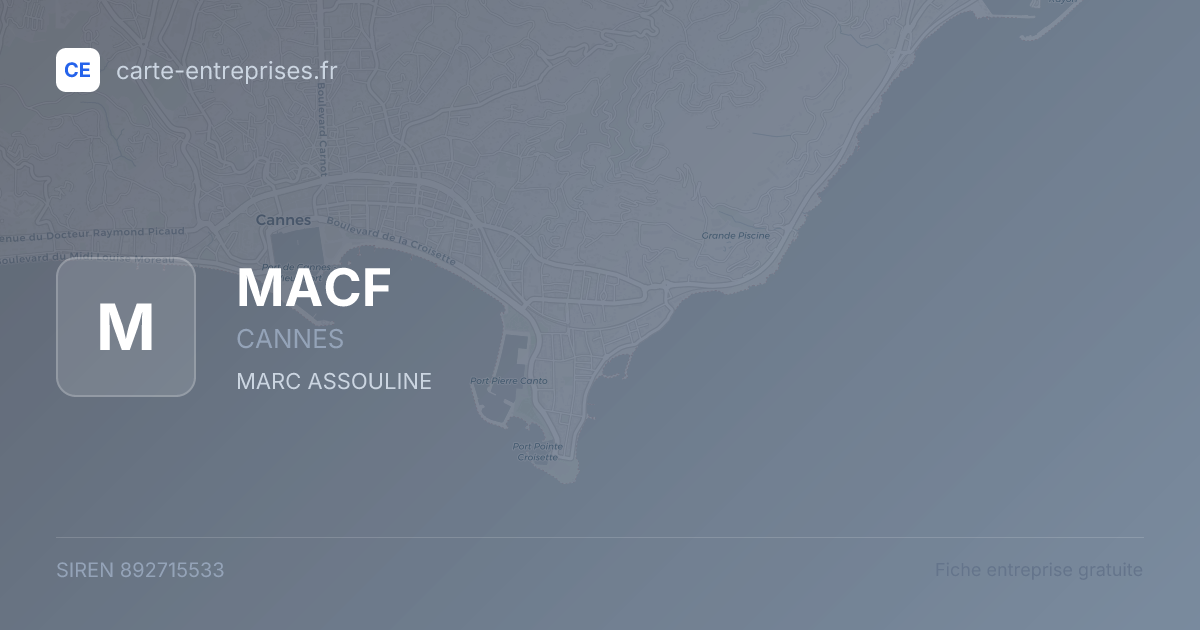 MACF — 892715533 — fiche entreprise