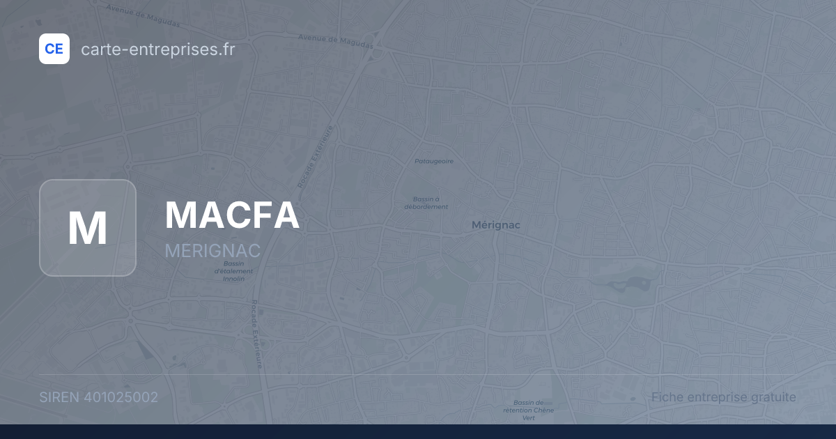 MACFA — 401025002 — fiche entreprise