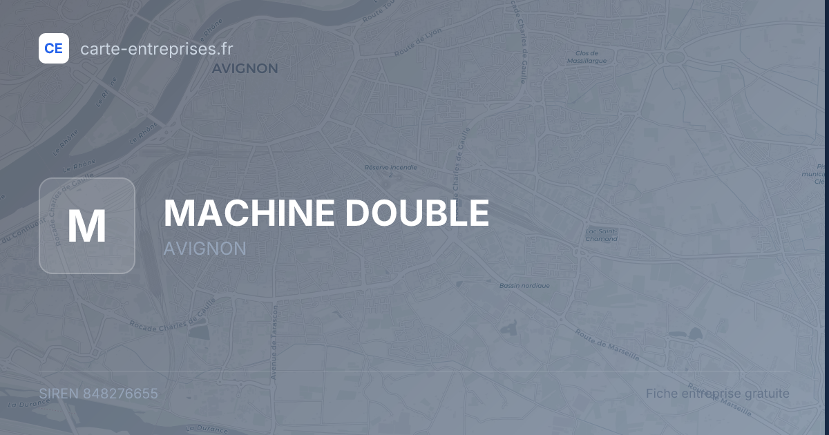 MACHINE DOUBLE — 848276655 — fiche entreprise