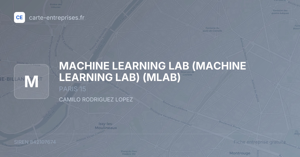 MACHINE LEARNING LAB (MACHINE LEARNING LAB) (MLAB) — 842107674 — fiche entreprise