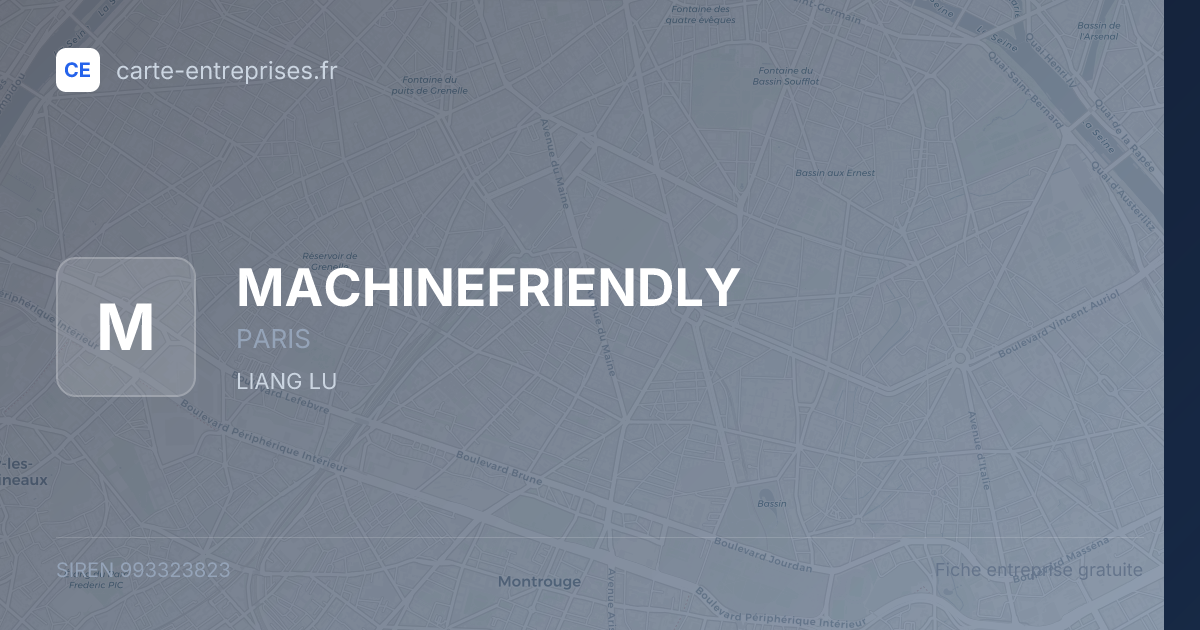 MACHINEFRIENDLY — 993323823 — fiche entreprise