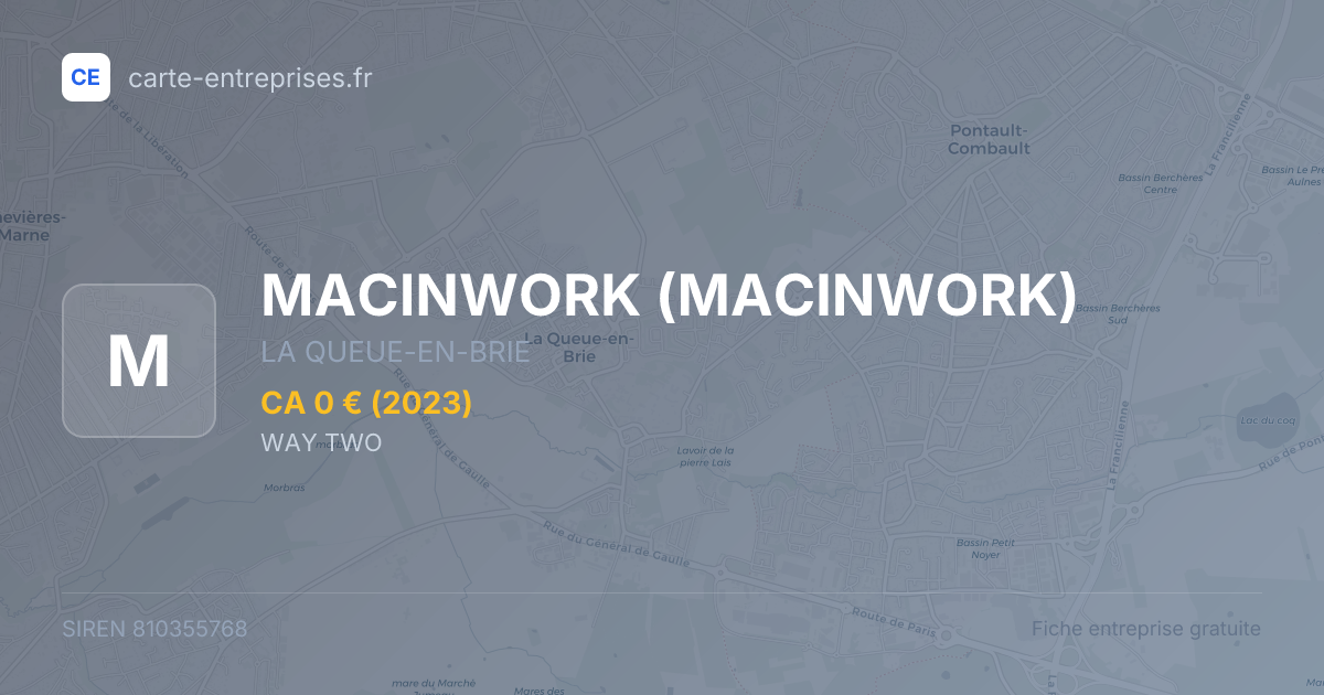 MACINWORK — 810355768 — fiche entreprise