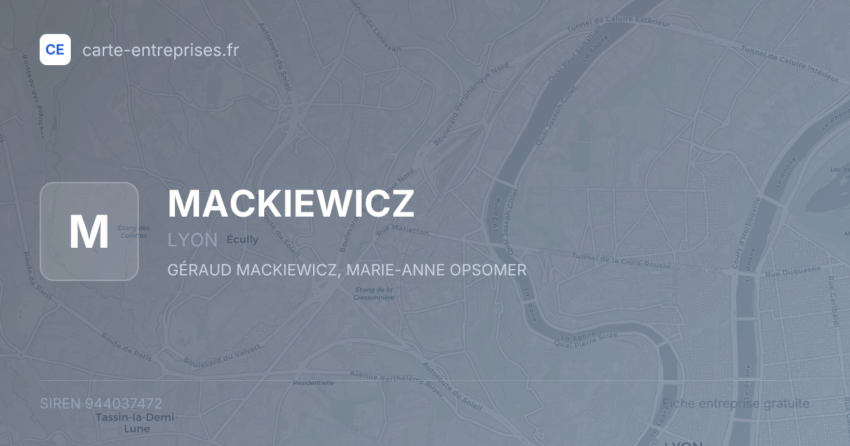 MACKIEWICZ — 944037472 — fiche entreprise