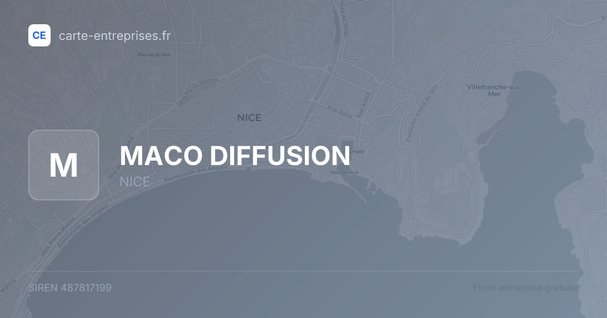 MACO DIFFUSION — 487817199 — fiche entreprise