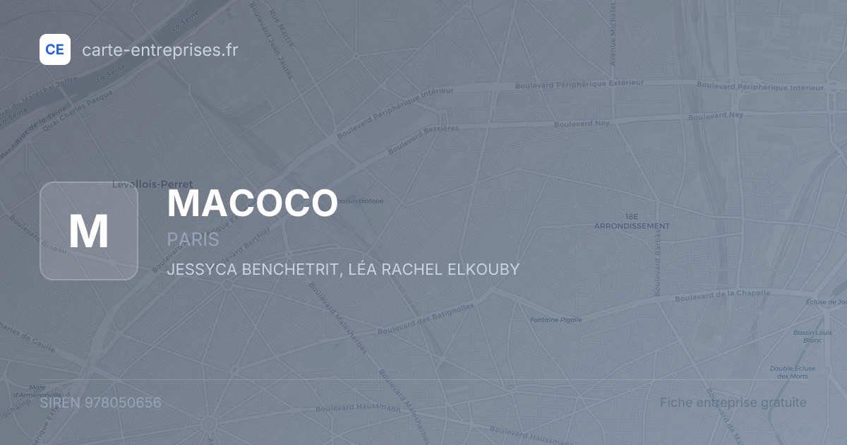 MACOCO — 978050656 — fiche entreprise