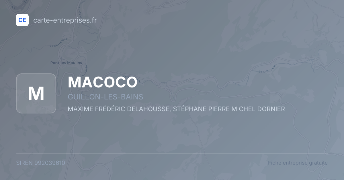 MACOCO — 992039610 — fiche entreprise