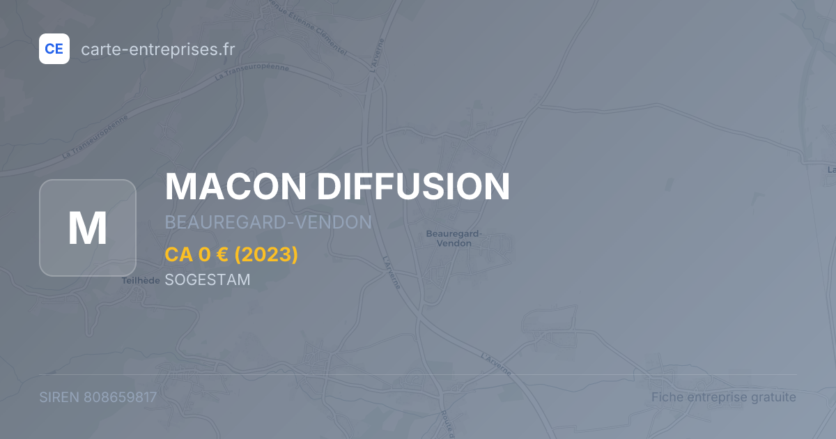 MACON DIFFUSION — 808659817 — fiche entreprise