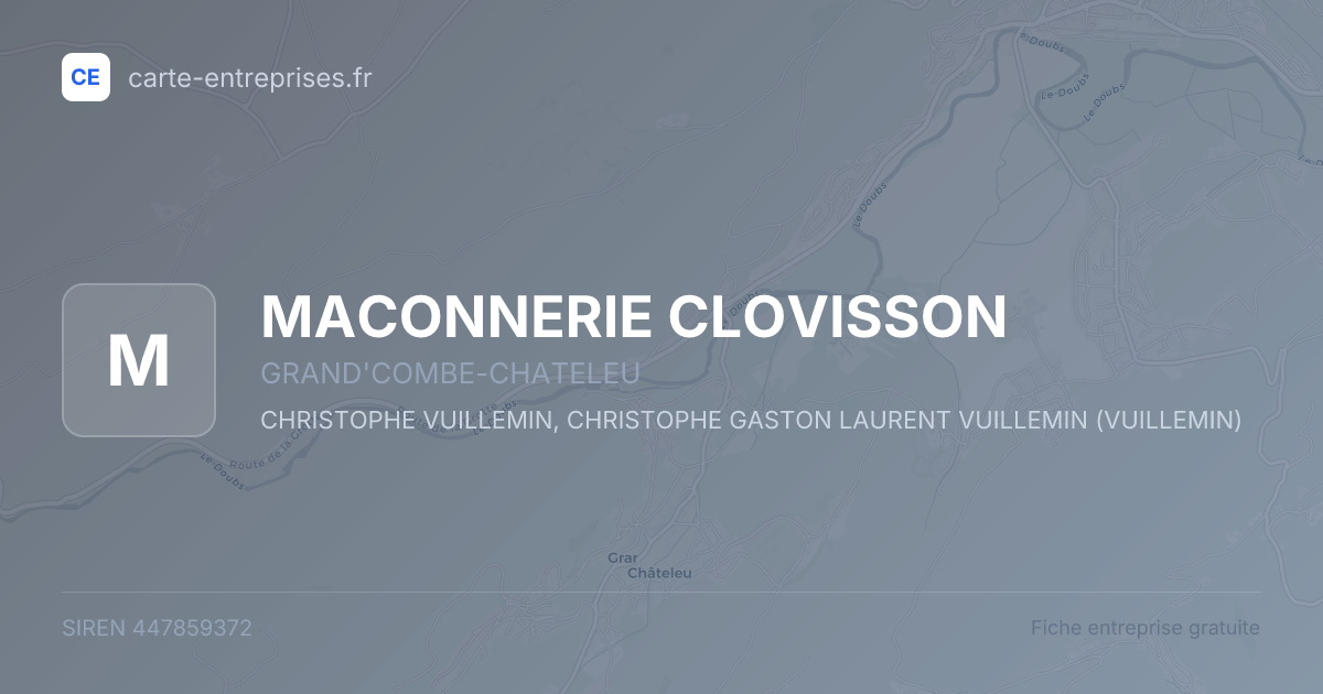 MACONNERIE CLOVISSON — 447859372 — fiche entreprise