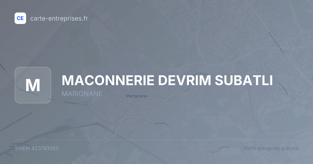 MACONNERIE DEVRIM SUBATLI — 423761055 — fiche entreprise