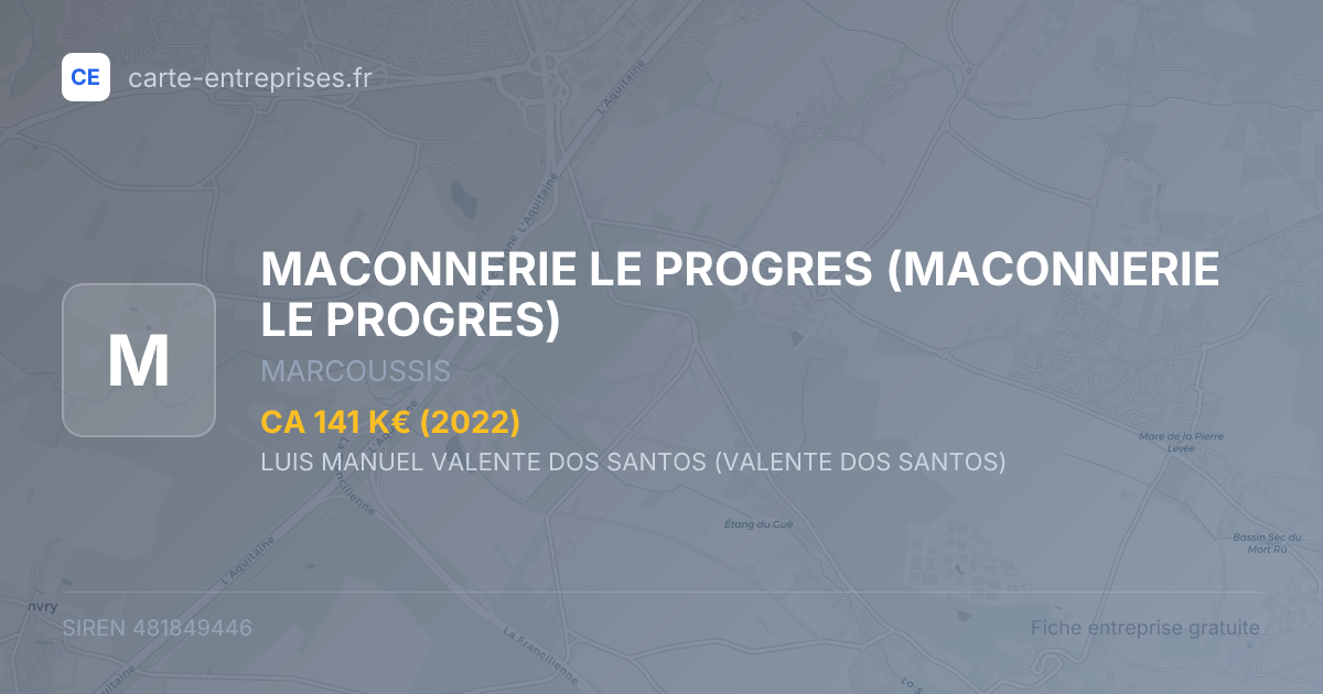 MACONNERIE LE PROGRES — 481849446 — fiche entreprise