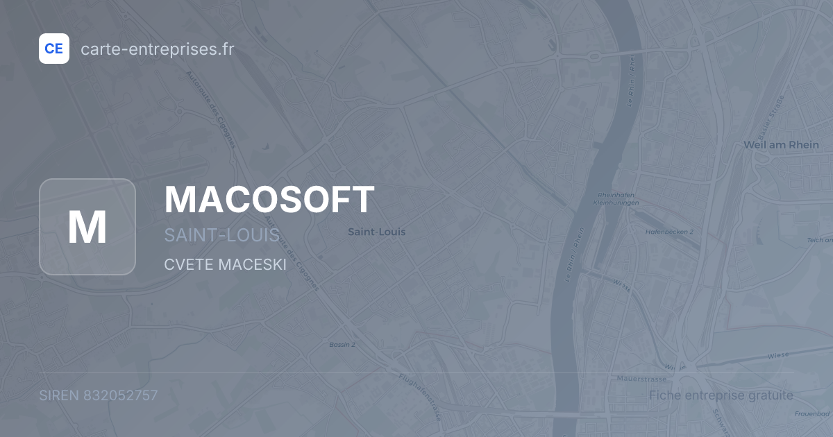 MACOSOFT — 832052757 — fiche entreprise