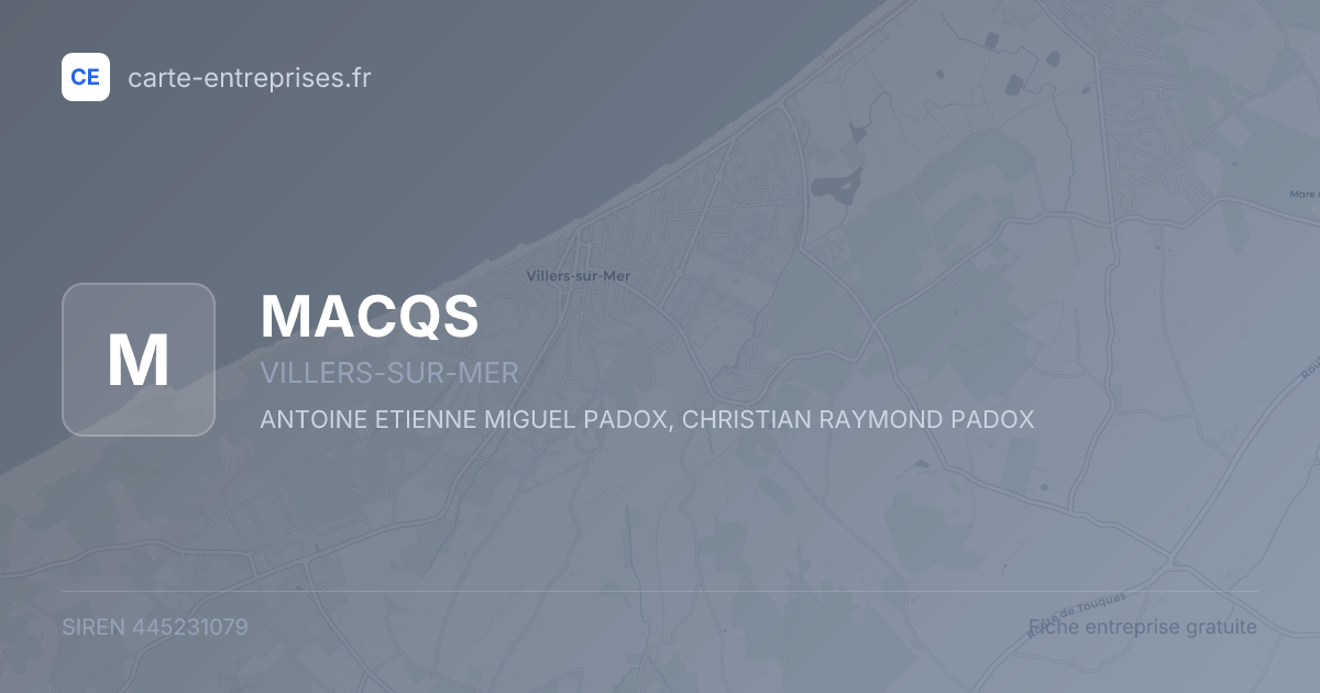 MACQS — 445231079 — fiche entreprise
