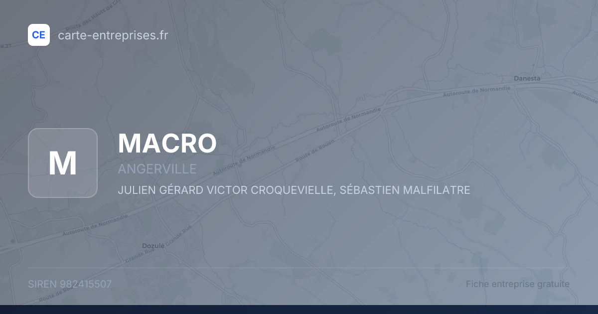 MACRO — 982415507 — fiche entreprise