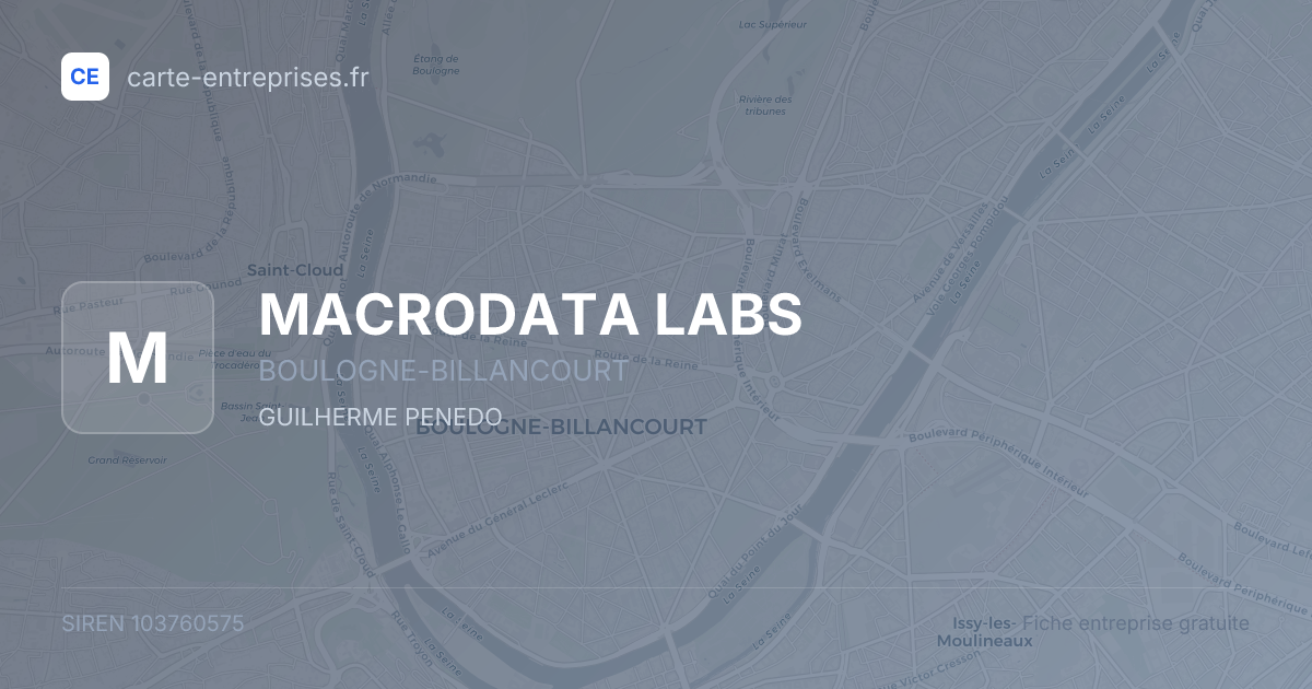 MACRODATA LABS — 103760575 — fiche entreprise