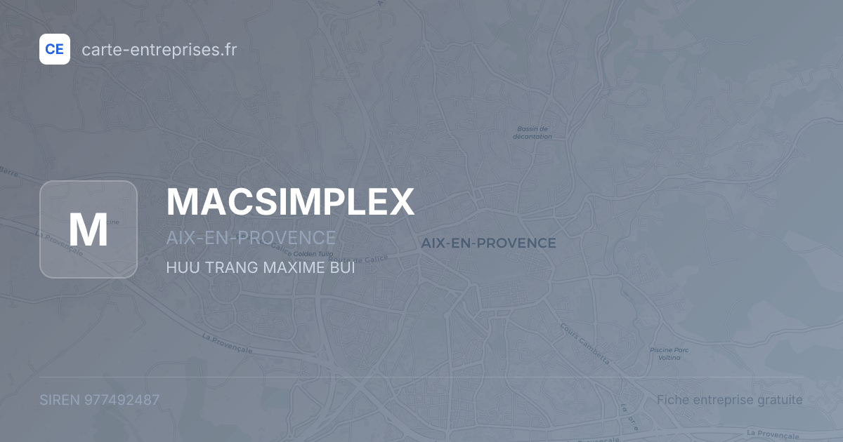 MACSIMPLEX — 977492487 — fiche entreprise