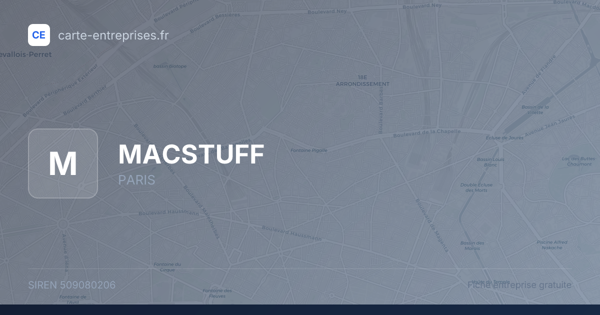 MACSTUFF — 509080206 — fiche entreprise