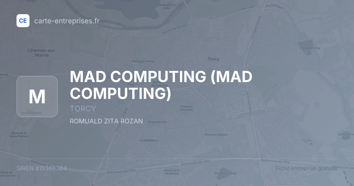 MAD COMPUTING — 815366364 — fiche entreprise