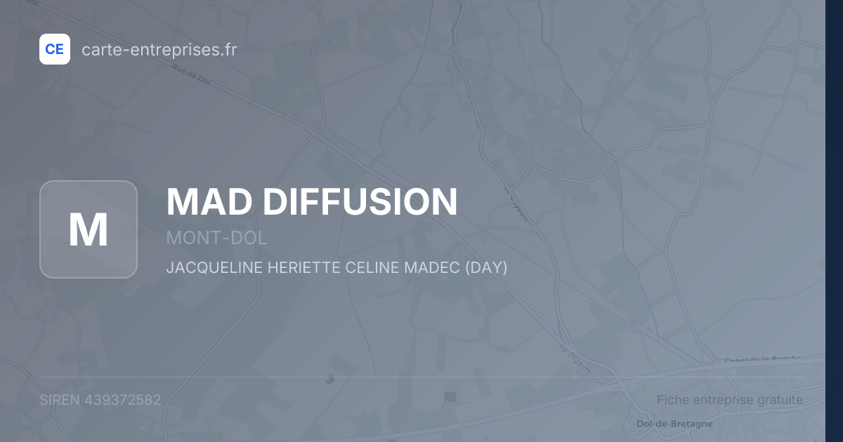 MAD DIFFUSION — 439372582 — fiche entreprise