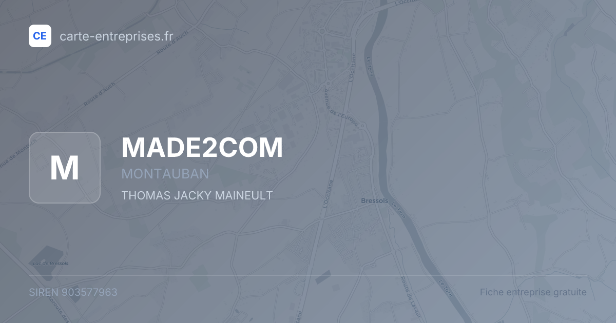 MADE2COM — 903577963 — fiche entreprise