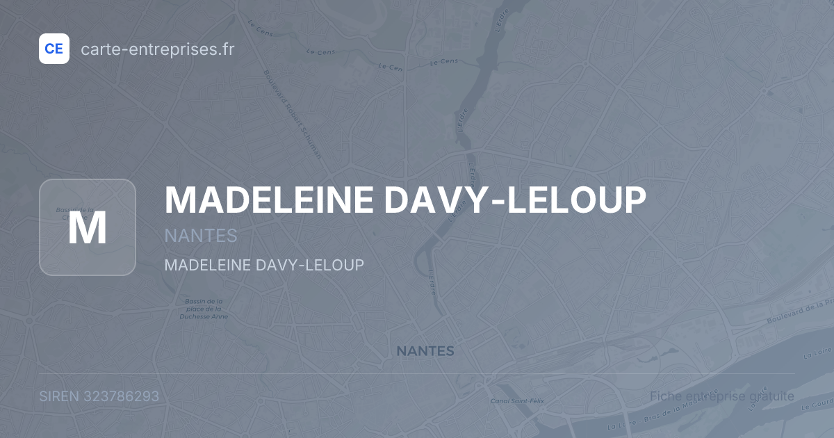 MADELEINE DAVY-LELOUP — 323786293 — fiche entreprise
