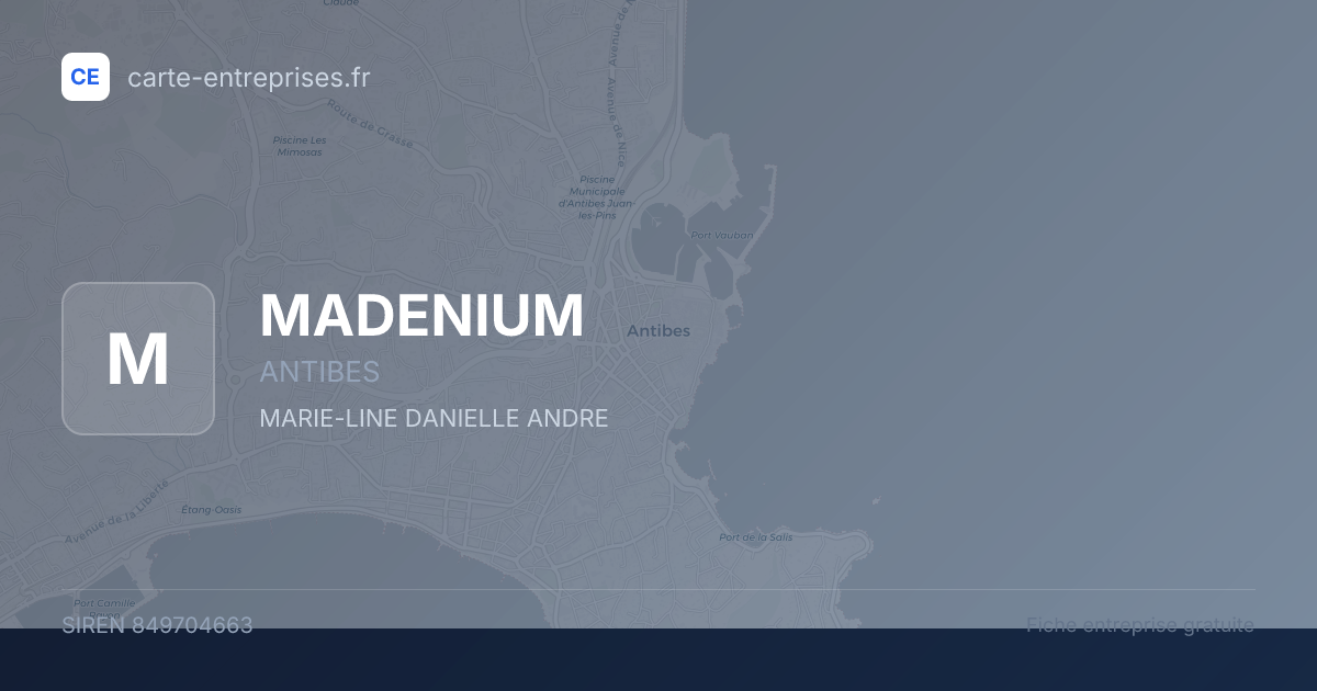 MADENIUM — 849704663 — fiche entreprise