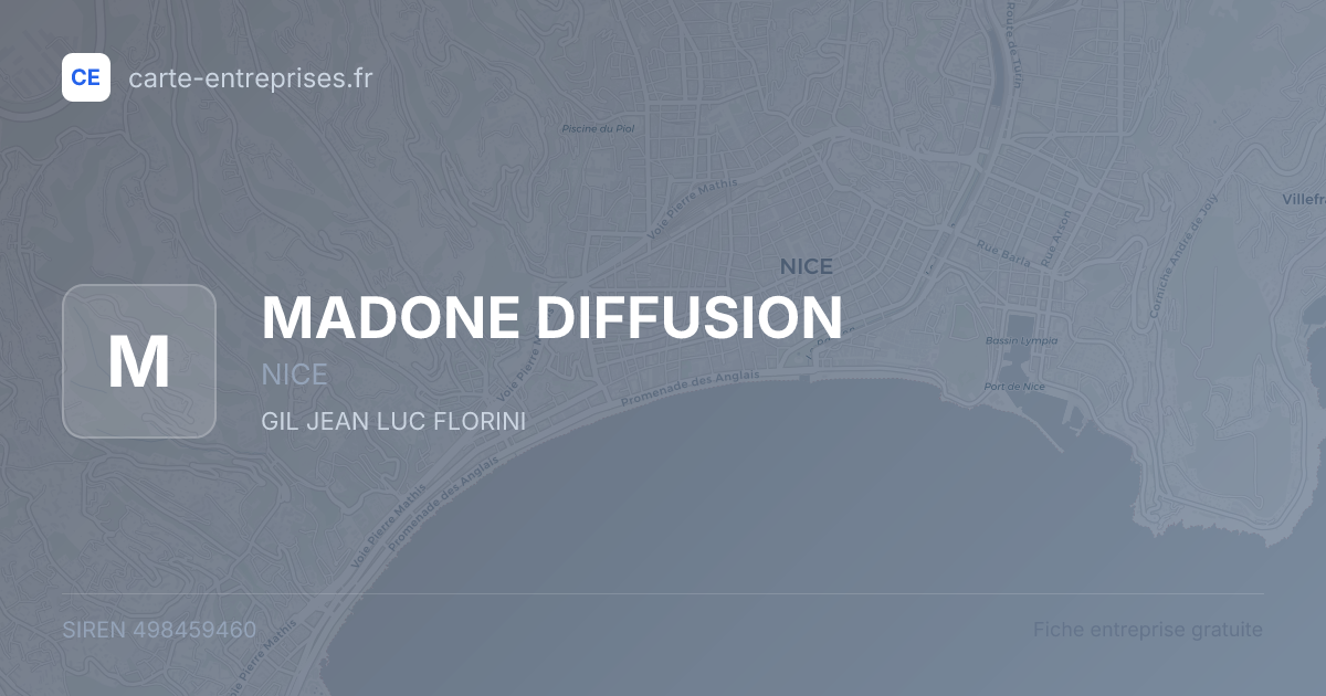 MADONE DIFFUSION — 498459460 — fiche entreprise