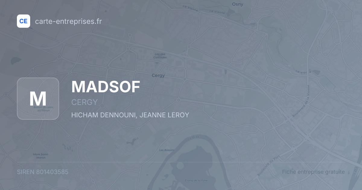 MADSOF — 801403585 — fiche entreprise