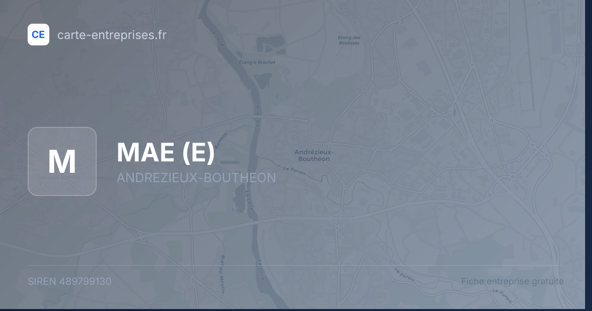 MAE (E) — 489799130 — fiche entreprise