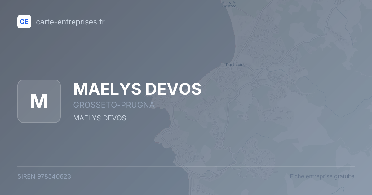 MAELYS DEVOS — 978540623 — fiche entreprise