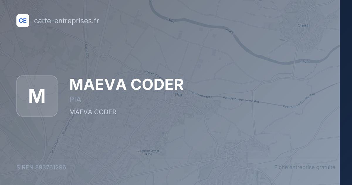 MAEVA CODER — 893761296 — fiche entreprise