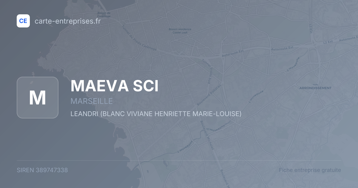 MAEVA SCI — 389747338 — fiche entreprise