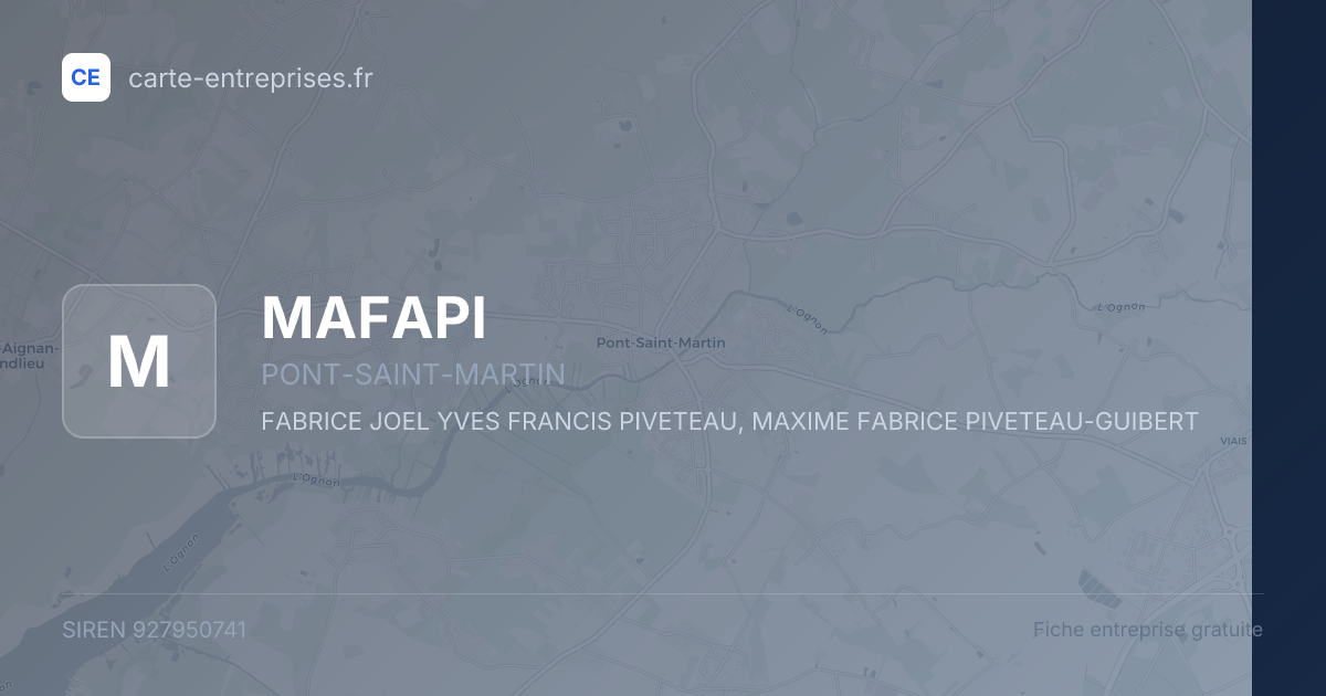 MAFAPI — 927950741 — fiche entreprise