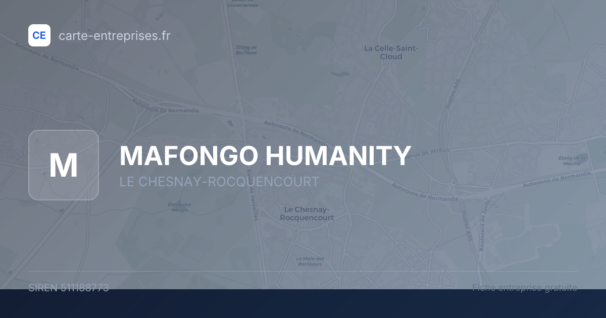 MAFONGO HUMANITY — 511188773 — fiche entreprise