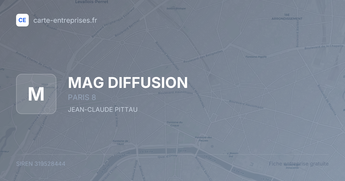 MAG DIFFUSION — 319528444 — fiche entreprise